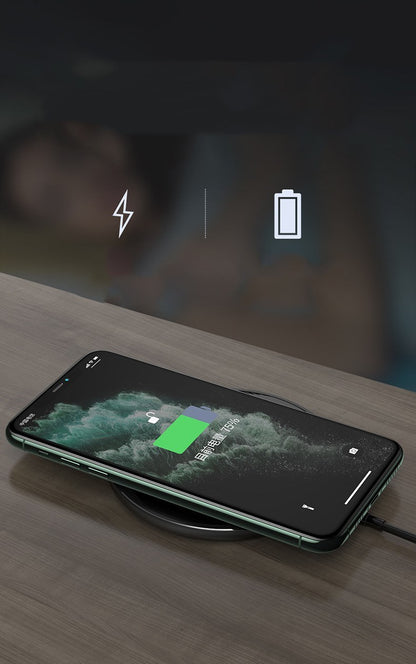 Mobile phone wireless disc charger